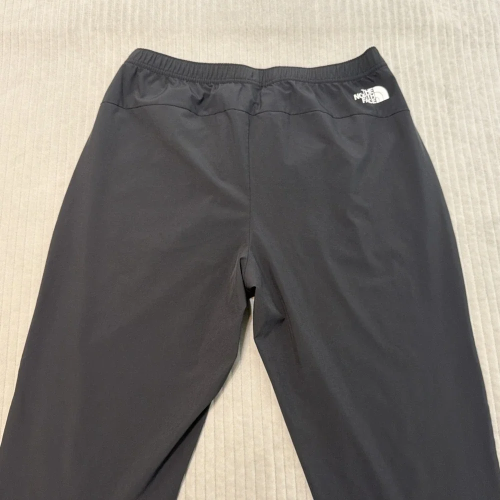 The North Face Mens Cargo Pants Black Elastic Waist Drawstring Light Large